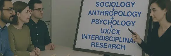 Sosyoloji, antropoloji, psikoloji ve UX/CX disiplinlerini bir araya getiren araştırma ekibi